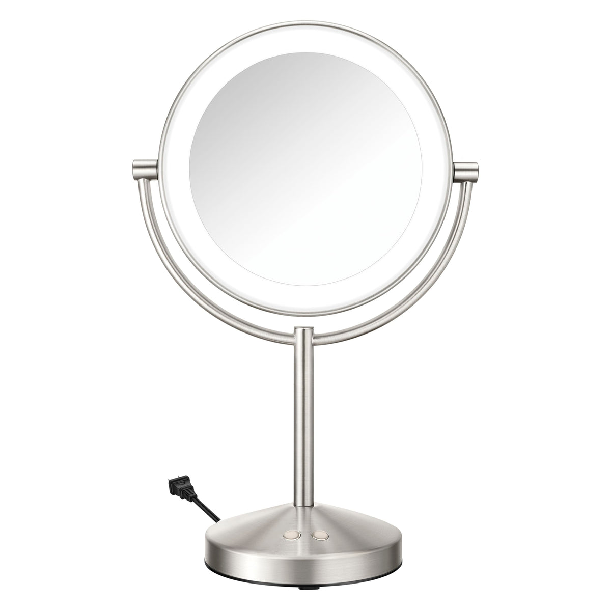 Conair LED Vanity Mirror, Double-Sided, 10x Maginification, Brushed Brass
