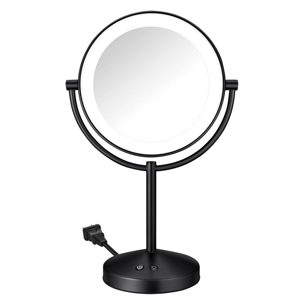 Conair LED Vanity Mirror, Double-Sided, 10x Maginification, Brushed Brass