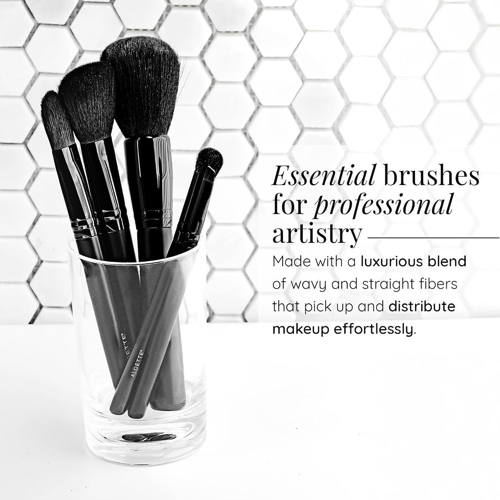 Aloette Professional Makeup Brushes Set - Blending Face Bursh Collection
