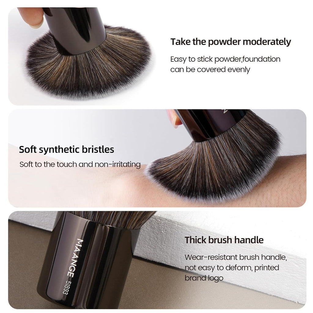 MAANGE 20 Pcs Makeup Brushes with Gift Box, Double-End Multi-functional Makeup Brushes for Blending Liquid Powder Concealer Cream Blush Buffe,CoffeeBrown