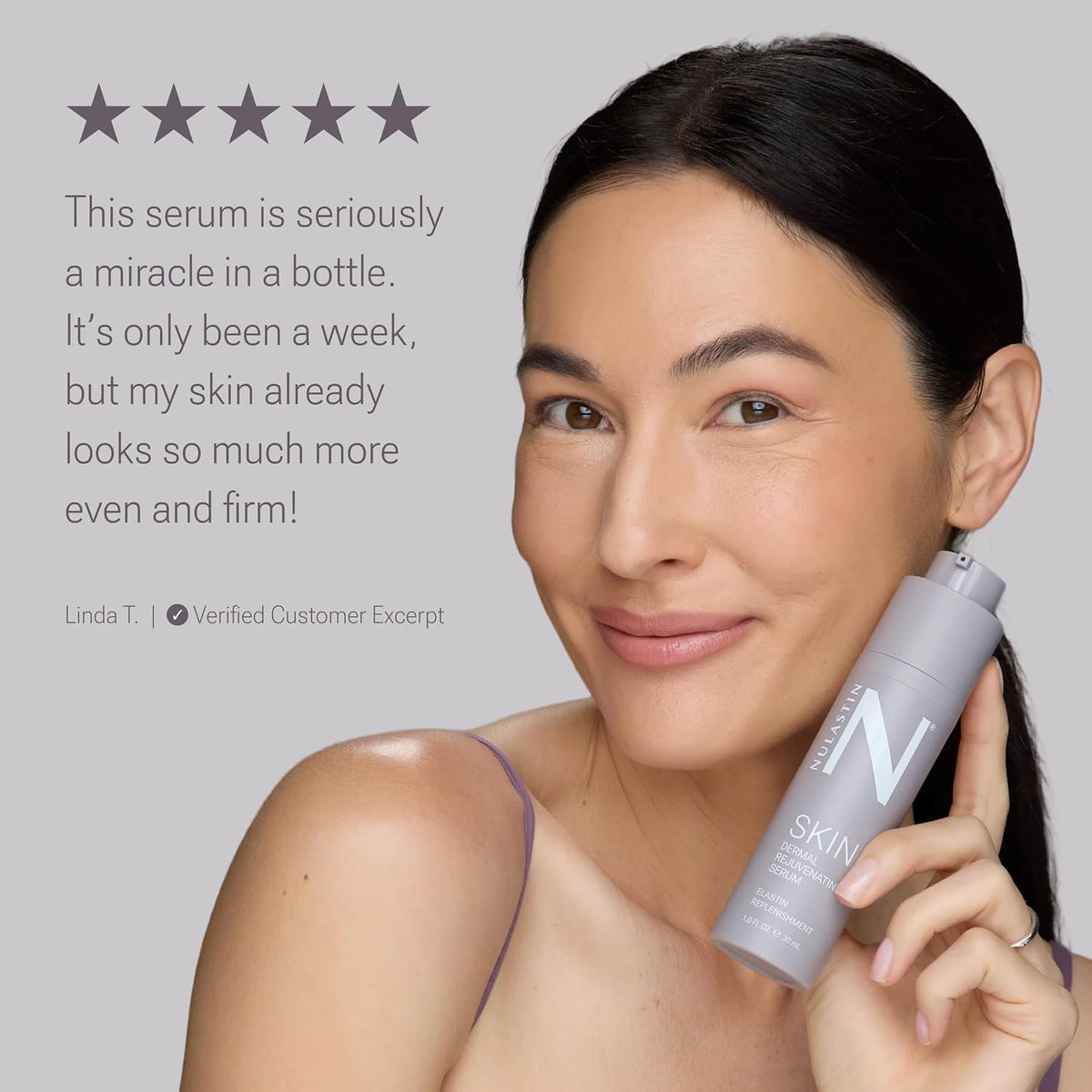 NULASTIN Dermal Rejuvenating Peptide Face Serum & Skin Barrier Repair, 1 oz