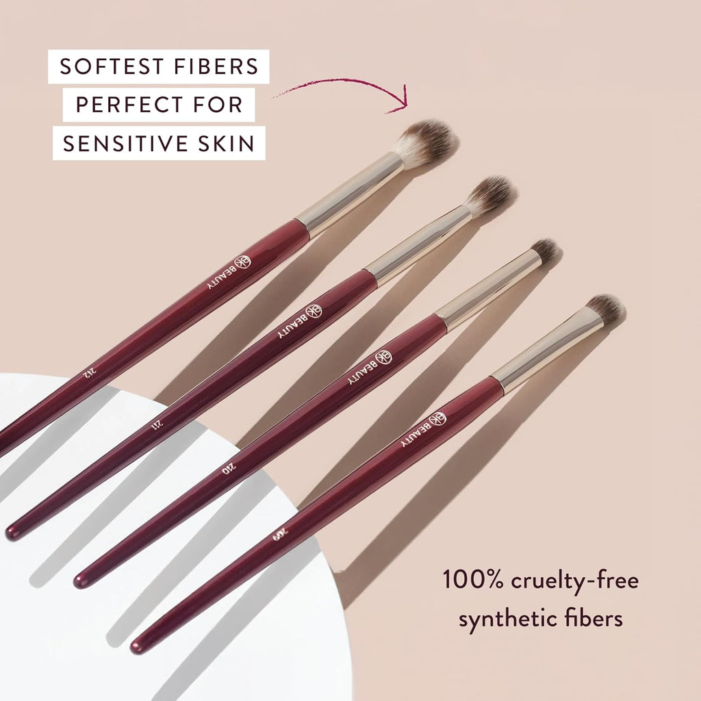 BK BEAUTY Core Line Extension Eyeshadow Brush Set, 4 Eye Brushes