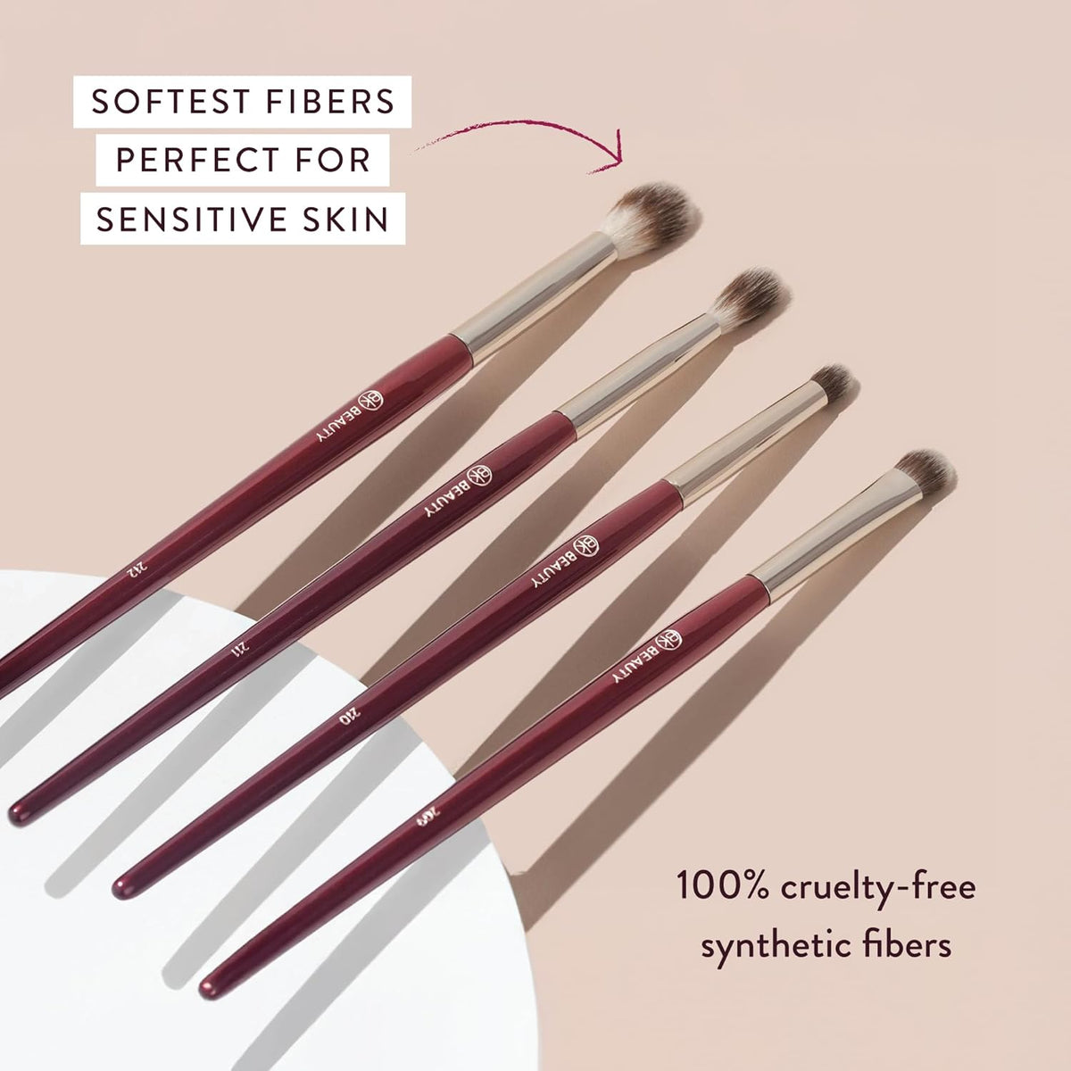 BK BEAUTY Core Line Extension Eyeshadow Brush Set, 4 Eye Brushes