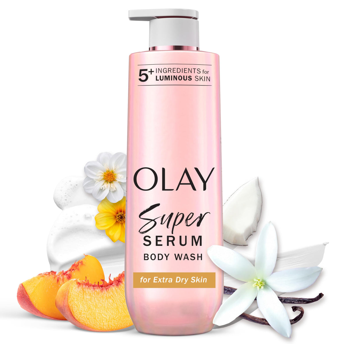 Olay Super Serum Body Wash for Women, For Extra Dry Skin, 18.5 fl oz