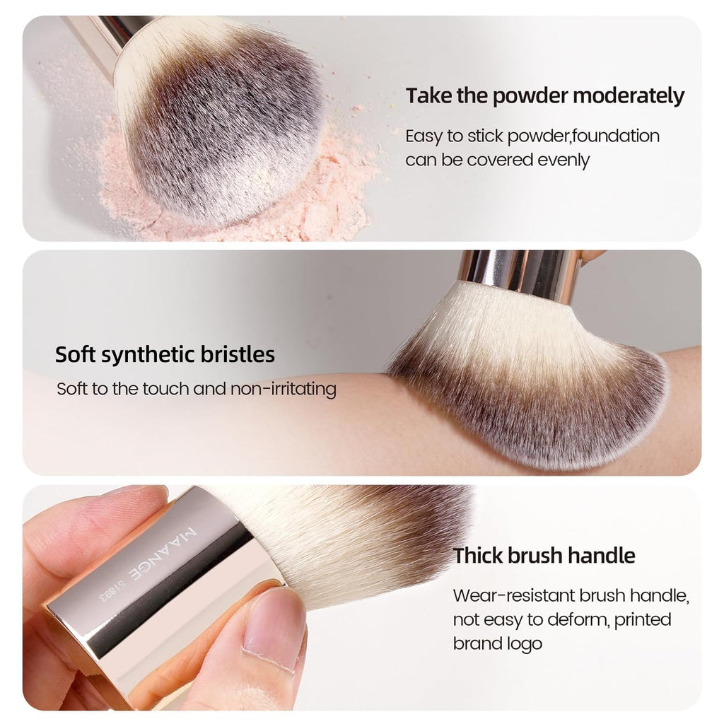 MAANGE 20 Pcs Makeup Brushes with Gift Box, Double-End Multi-functional Makeup Brushes for Blending Liquid Powder Concealer Cream Blush Buffe,CoffeeBrown