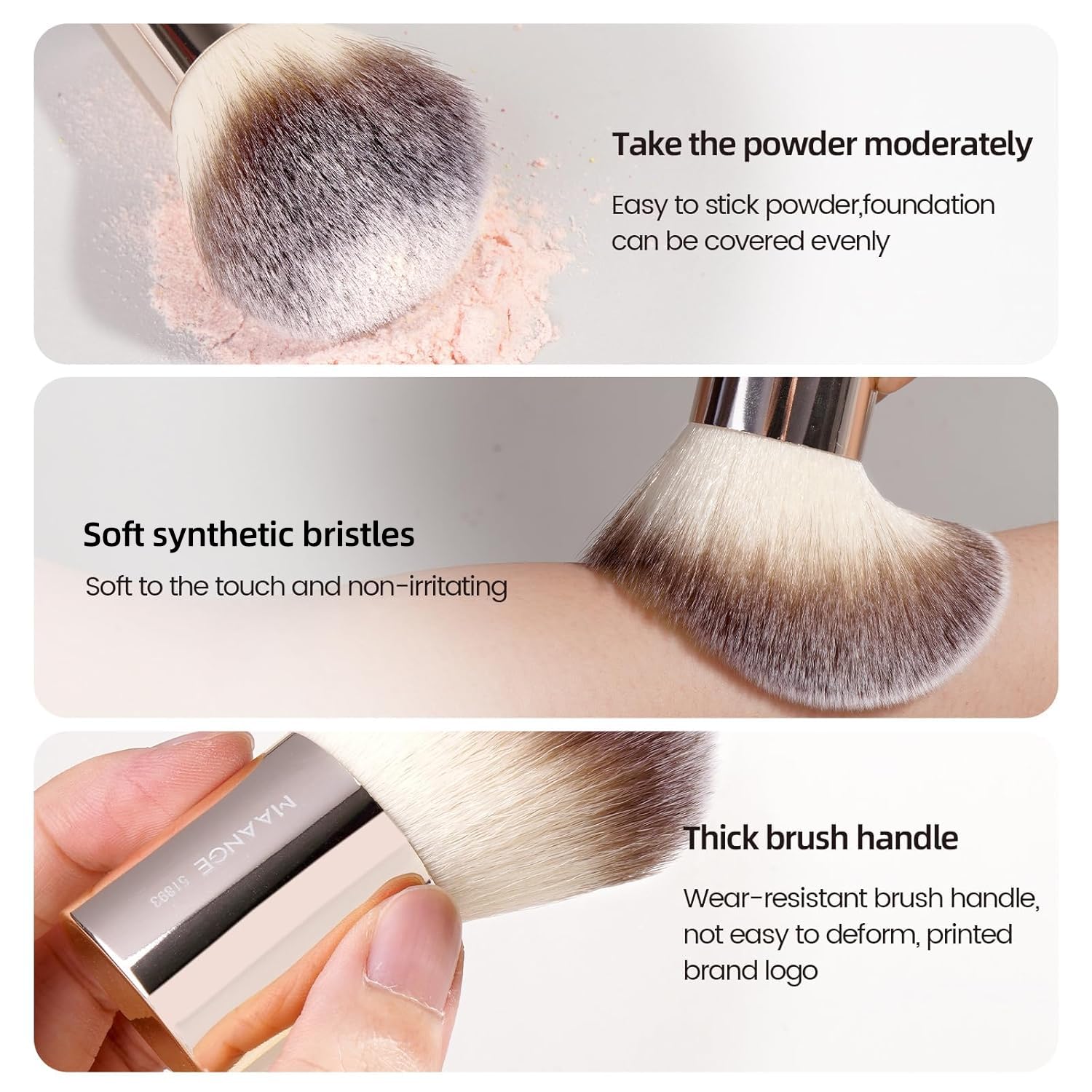MAANGE 20 Pcs Makeup Brushes with Gift Box, Double-End Multi-functional Makeup Brushes for Blending Liquid Powder Concealer Cream Blush Buffe,CoffeeBrown