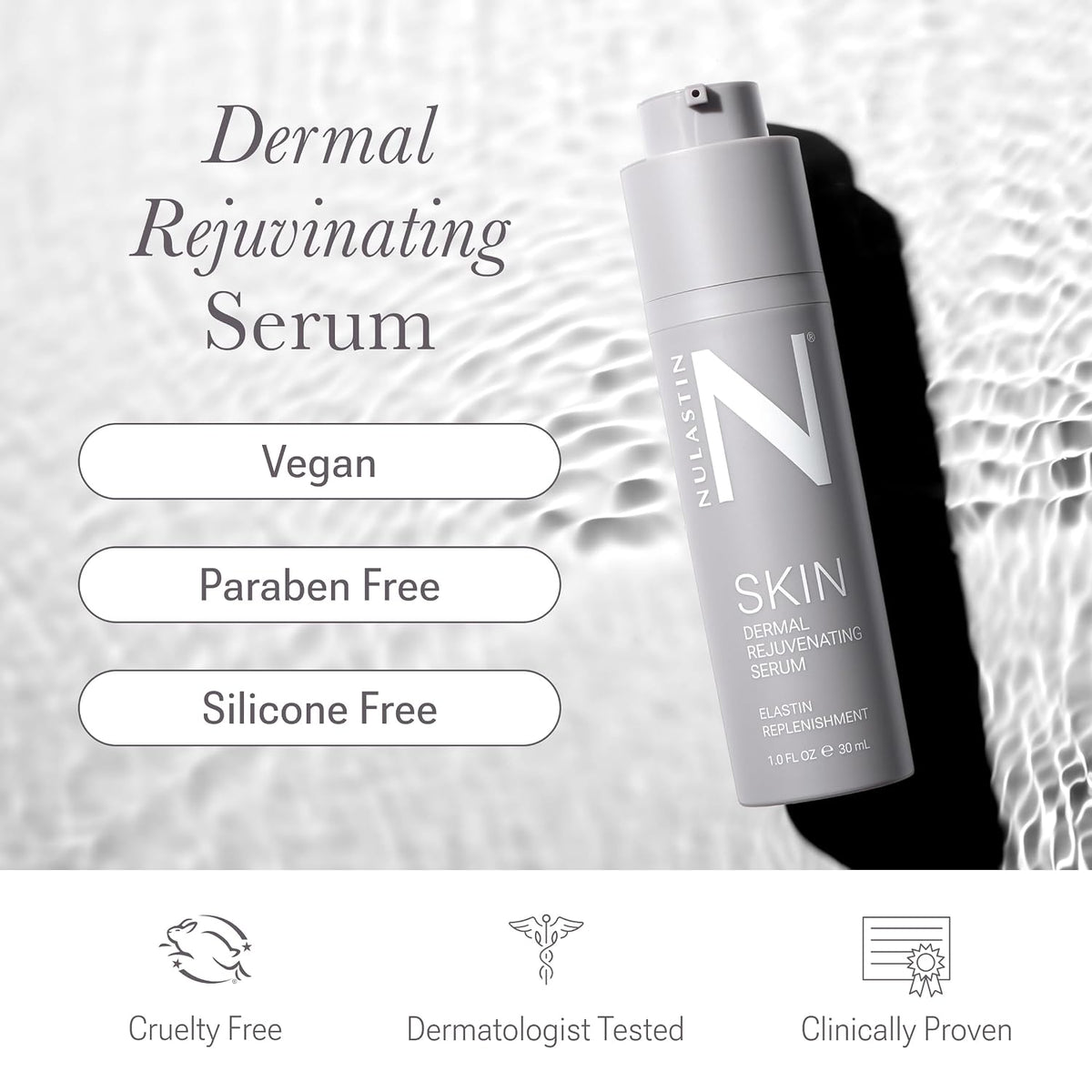 NULASTIN Dermal Rejuvenating Peptide Face Serum & Skin Barrier Repair, 1 oz