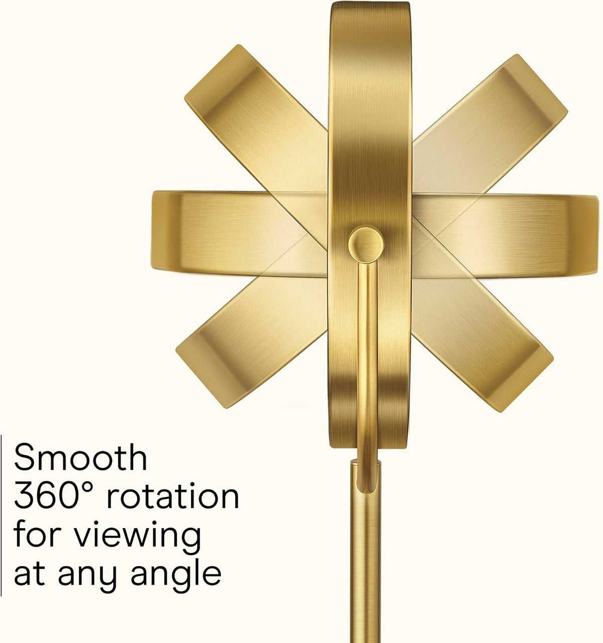 Conair LED Vanity Mirror, Double-Sided, 10x Maginification, Brushed Brass
