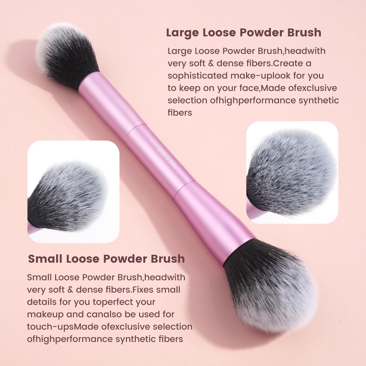 MAANGE 20 Pcs Makeup Brushes with Gift Box, Double-End Multi-functional Makeup Brushes for Blending Liquid Powder Concealer Cream Blush Buffe,CoffeeBrown