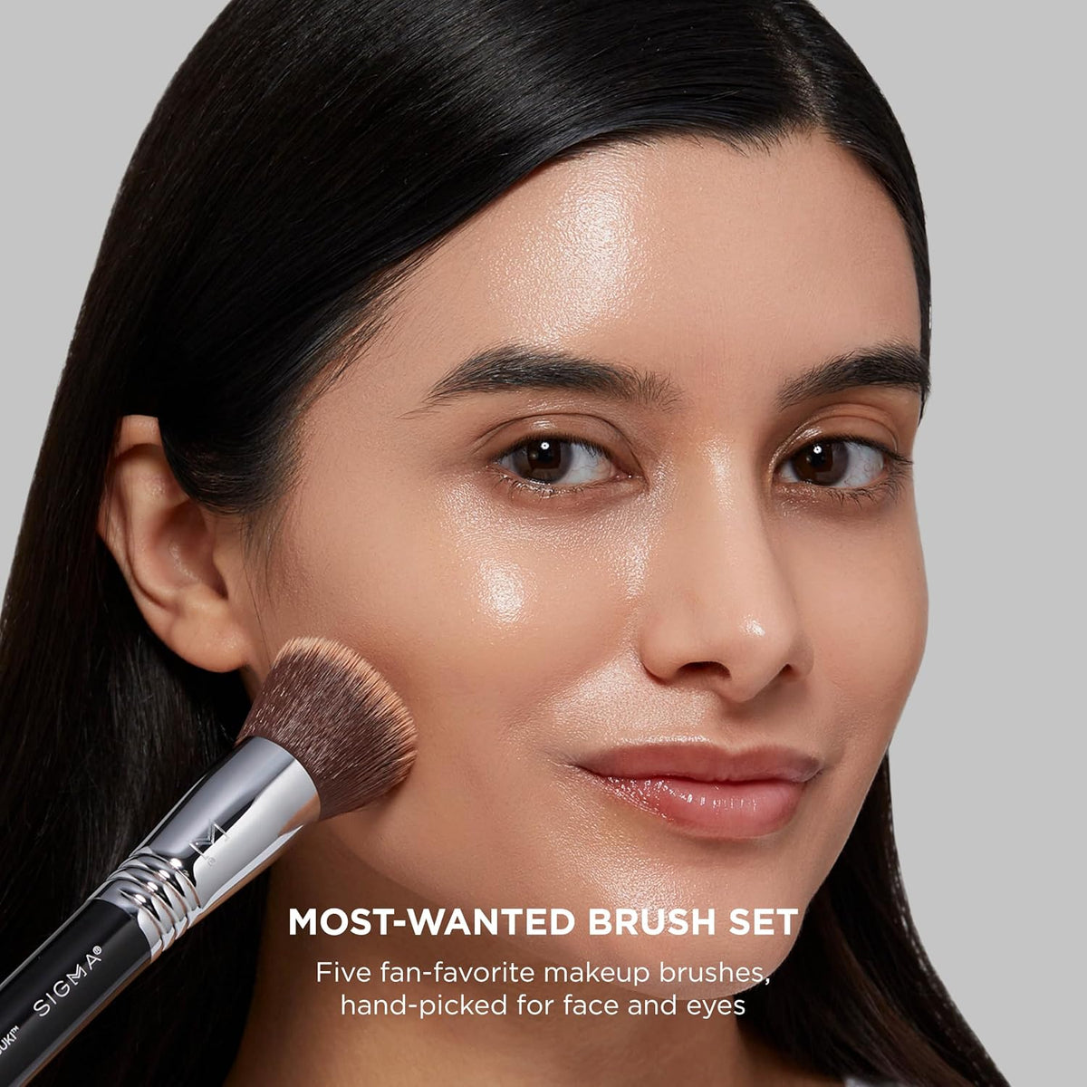 Sigma Beauty Most-Wanted Brush Set - 5-Pc Premium Face & Eye Makeup Brushes