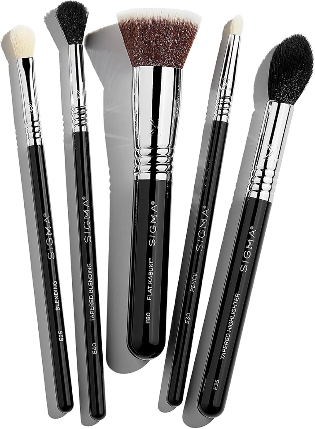 Sigma Beauty Most-Wanted Brush Set - 5-Pc Premium Face & Eye Makeup Brushes