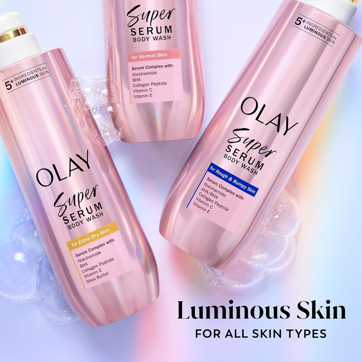 Olay Super Serum Body Wash for Women, For Extra Dry Skin, 18.5 fl oz